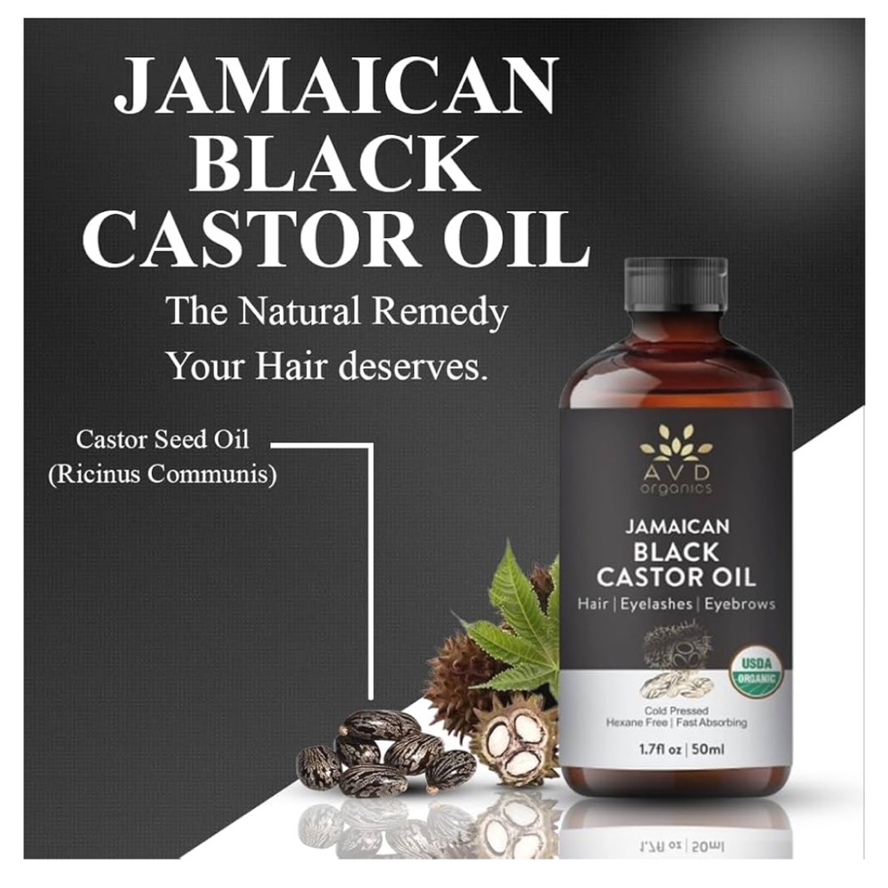 100% pure organic Jamaican Black Castor Oil - Hair, Skin & lash Treatment